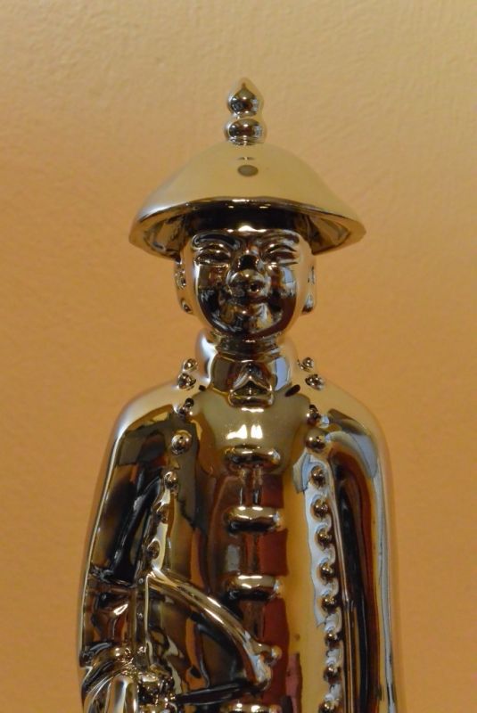 Porzellan Statuen aus China junge Mandarin / gold 2