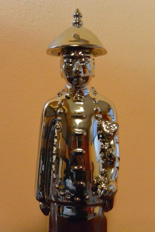 Porzellan Statuen aus China Mandarin / gold 2