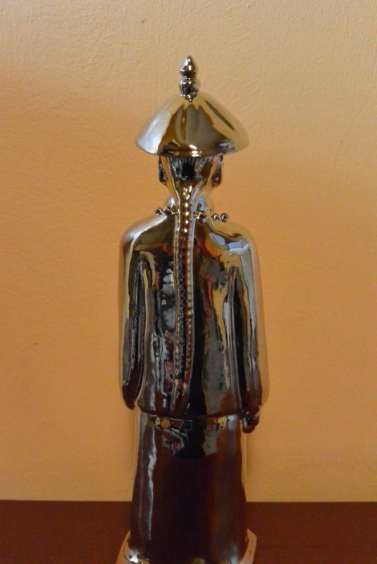 Porzellan Statuen aus China Mandarin / gold 5
