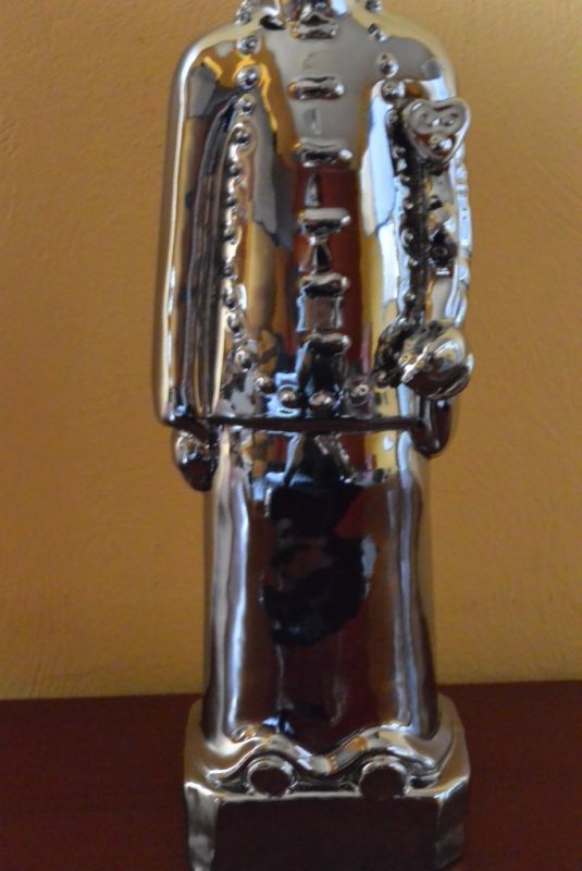 Porzellan Statuen aus China Mandarin / silber 3