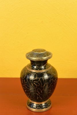 Potiche ou Vase en Cloisonnée Noir