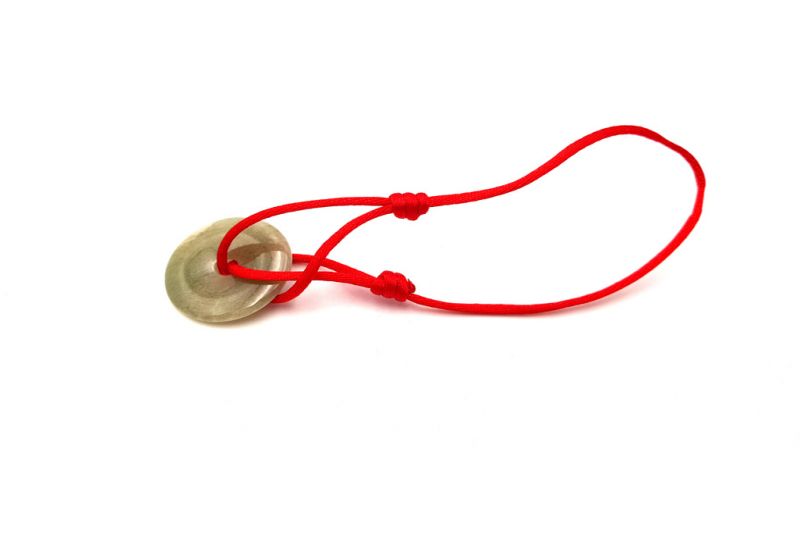 Pulsera China Pi de Jade - Dinh Van Style Disco verde / cable rojo 3