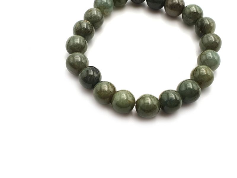 Pulsera de - Cuentas de jade de 10mm -Verde Imperial 3