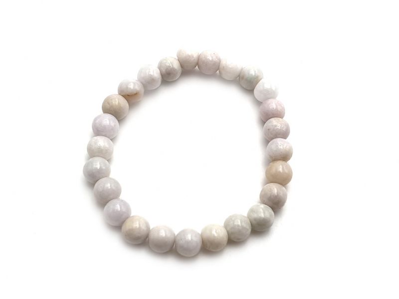 Pulsera de - Cuentas de jade de 8 mm - Jade Blanco 1