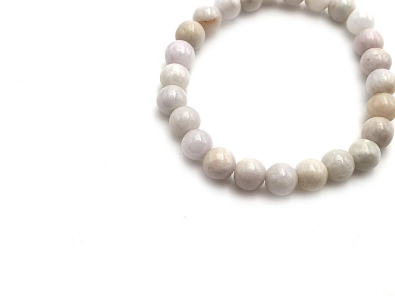 Pulsera de - Cuentas de jade de 8 mm - Jade Blanco 2
