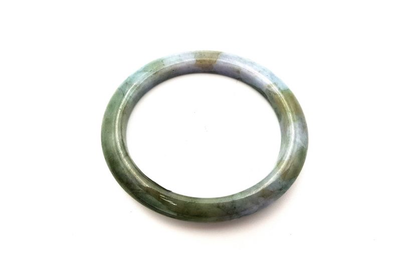 Haga clic en la imagen para ampliar Pulsera Jade Brazalete del Clase A 5,8cm - Varios verdes 2