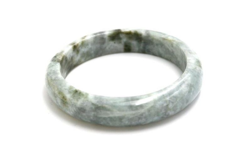 Pulsera Jade Brazalete del Clase A Verde manchado 2