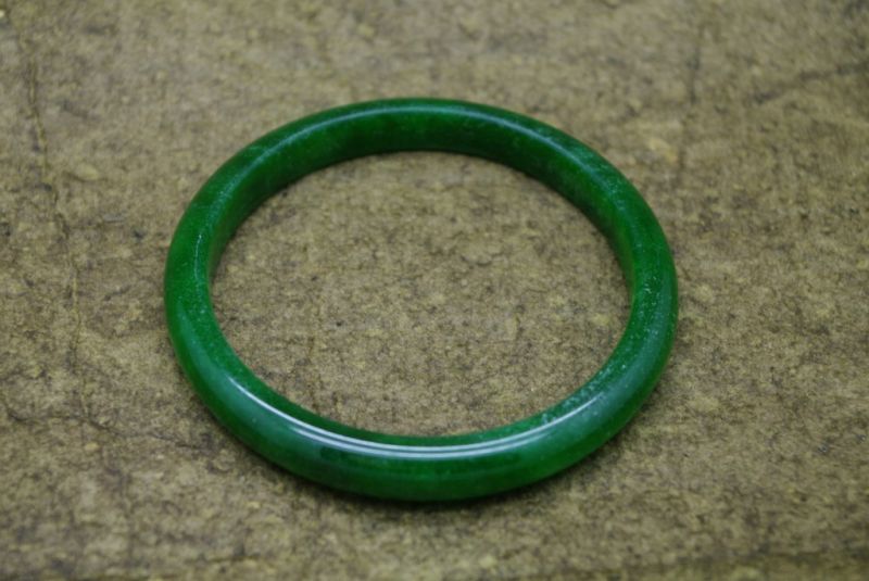 Pulsera Jade Brazalete del Clase A Verde translúcido 1
