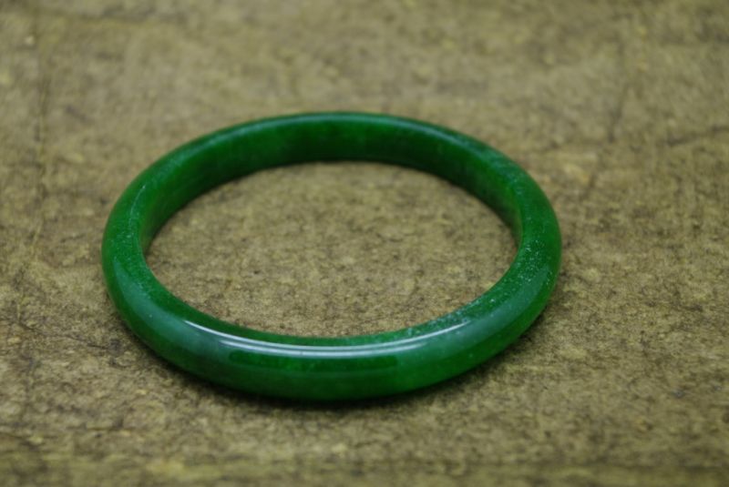 Pulsera Jade Brazalete del Clase A Verde translúcido 2