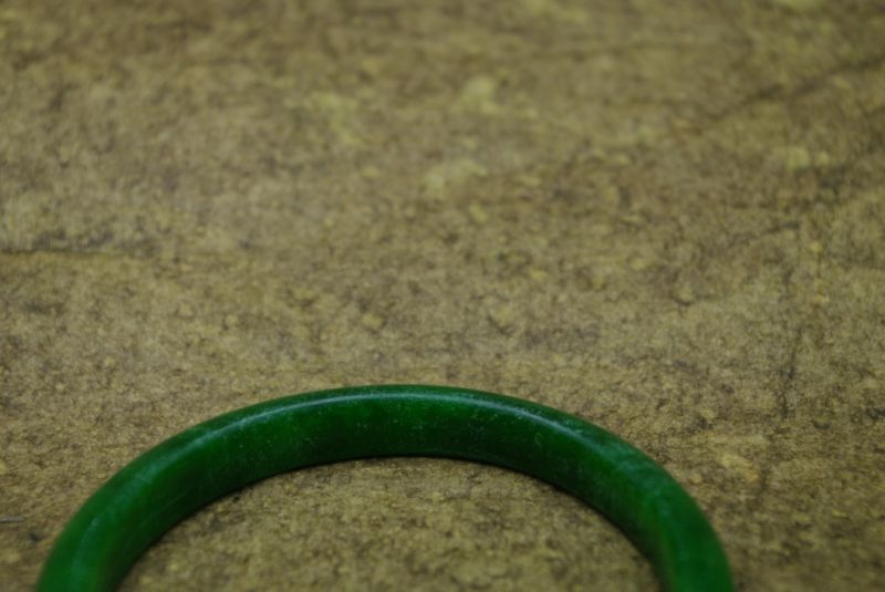 Pulsera Jade Brazalete del Clase A Verde translúcido 3