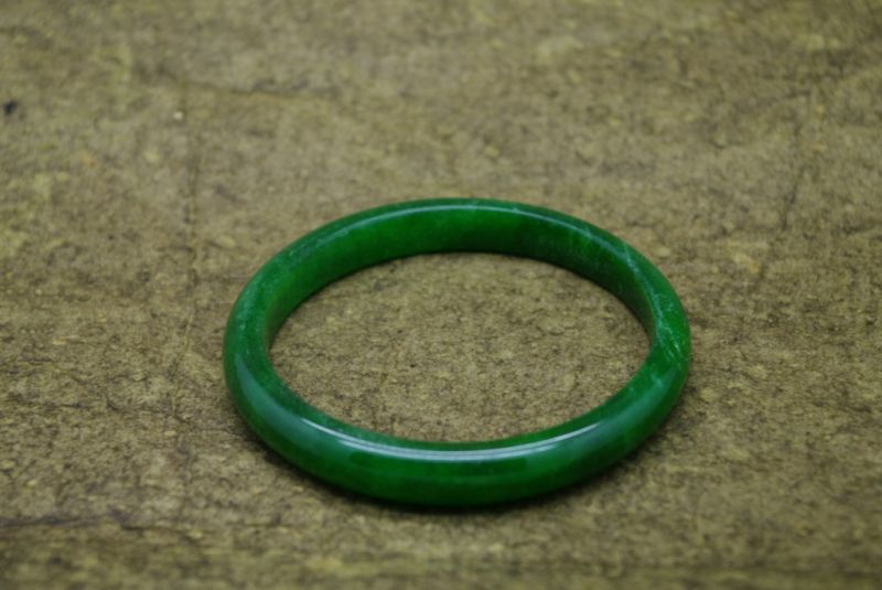 Pulsera Jade Brazalete del Clase A Verde translúcido 5