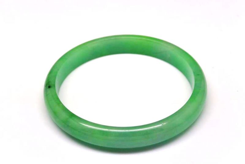 Haga clic en la imagen para ampliar Pulsera Jade Brazalete del Clase A Verde/Transparente 2