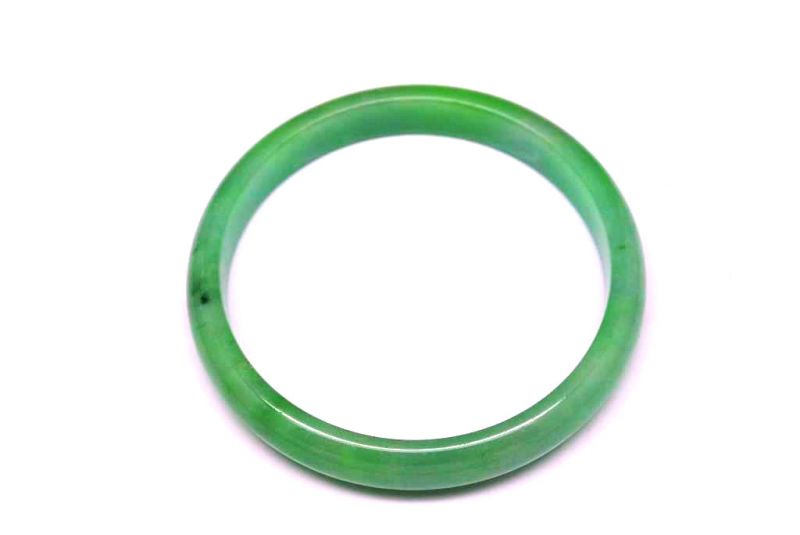 Haga clic en la imagen para ampliar Pulsera Jade Brazalete del Clase A Verde/Transparente 3
