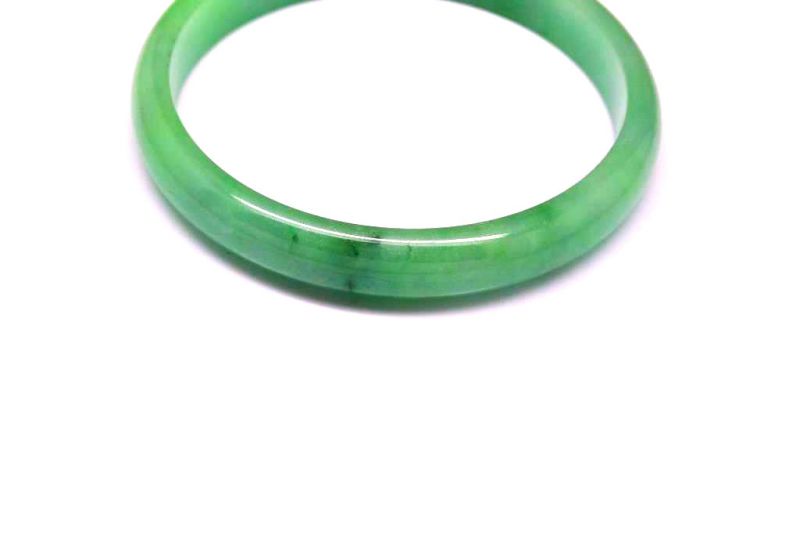 Haga clic en la imagen para ampliar Pulsera Jade Brazalete del Clase A Verde/Transparente 4