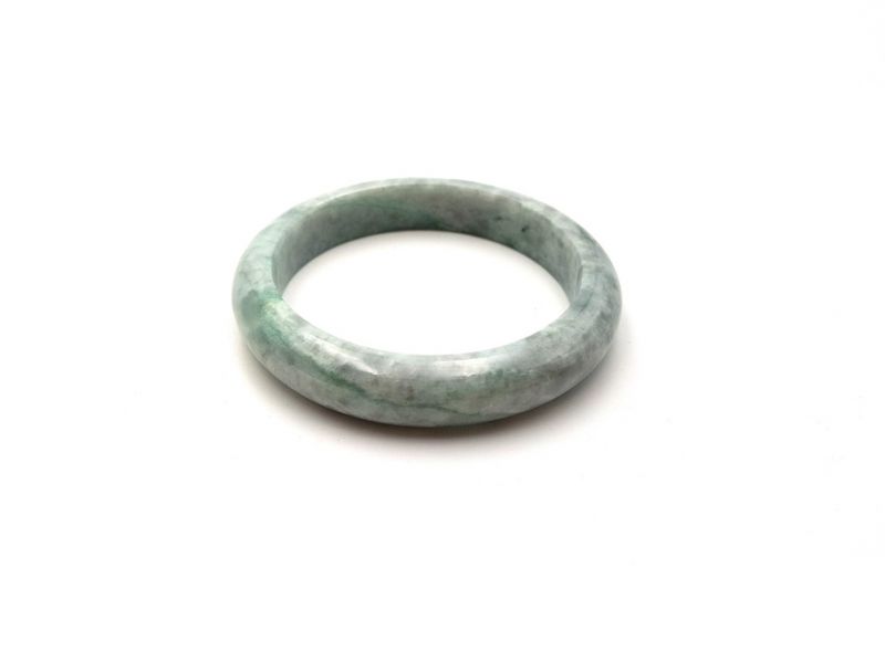 Haga clic en la imagen para ampliar Pulsera Jade Brazalete del Clase A Verde y Blanco 2