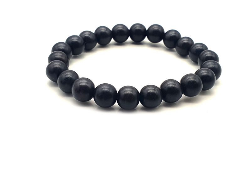 Pulsera Tibetana Yapa mala en madera - 100% natural - 8mm - Ébano 3