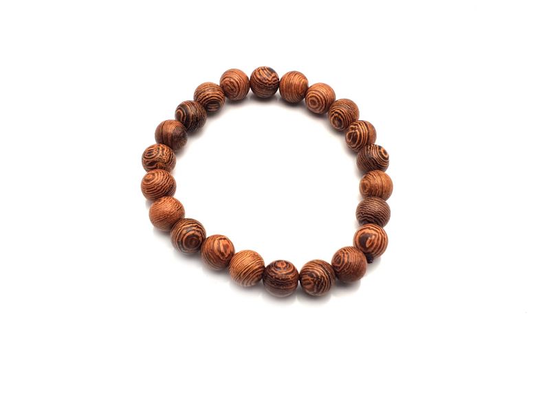 Pulsera Tibetana Yapa mala en madera - 100% natural - 8mm - palo de rosa africano 1