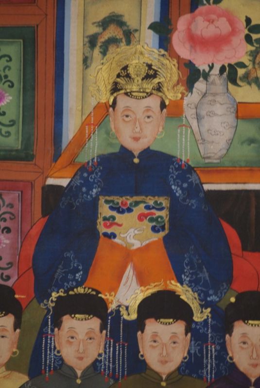 Qing Dynastie Grosse Chinesische Ahnenbilder 18 Personen 5