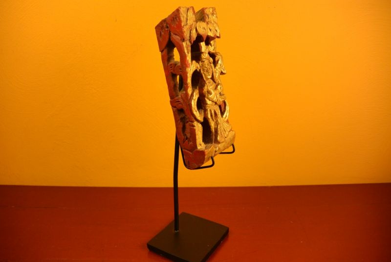 Qing Holzschnitzereien mit Standfuß Mujer 8 4