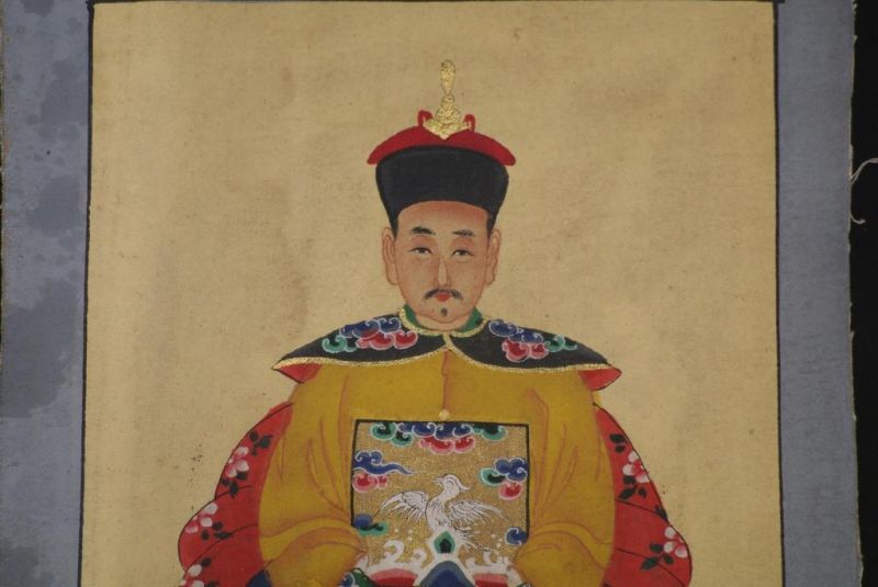 Qing Kleine Ahnenpaare und Kaiser Malerei Kaiser Gelb 3