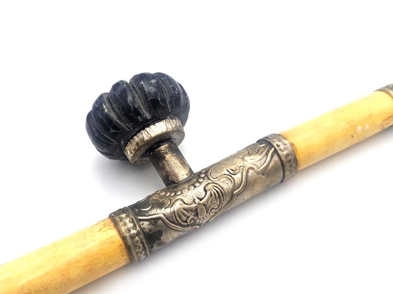 Qing‑Style Chinese Opium Pipe – 30Year‑Old Reproduction - White / Ivory 2