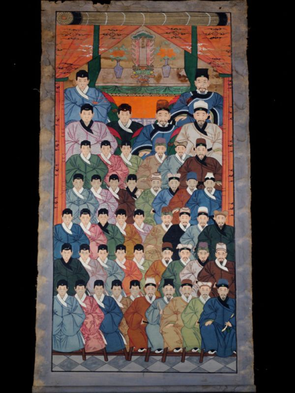 Reproducción antigua - Ancestros Chinos - Dinastía Qing - Gran familia china 1