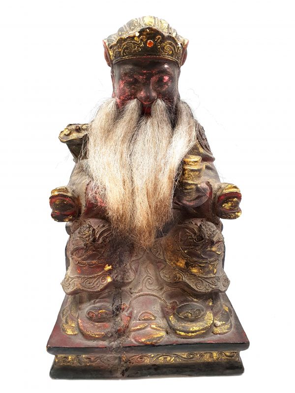 Haga clic en la imagen para ampliar Reproducción antigua - Muy Grande Estatua votiva china - Barba blanca 1