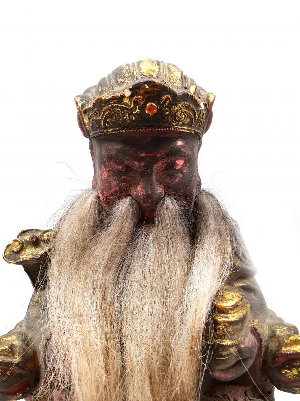 Haga clic en la imagen para ampliar Reproducción antigua - Muy Grande Estatua votiva china - Barba blanca 2