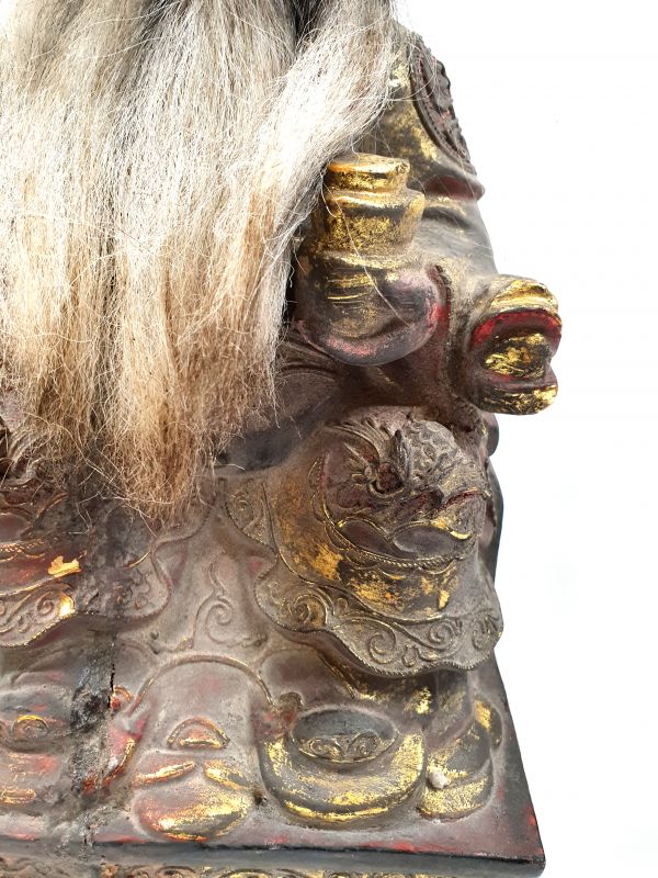 Haga clic en la imagen para ampliar Reproducción antigua - Muy Grande Estatua votiva china - Barba blanca 3