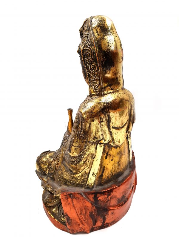 Reproducción antigua - Muy Grande Estatua votiva china - Diosa GuanYin 3