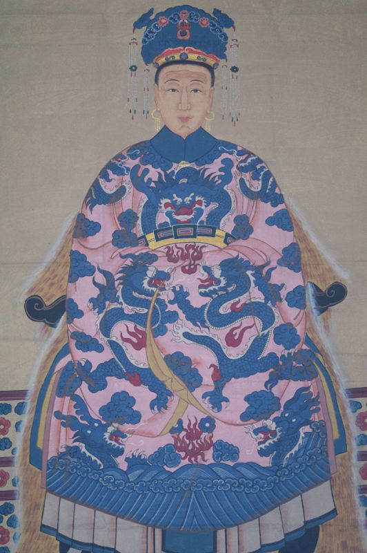 Retrato de antepasado chino muy grande - Majestuoso - Emperatriz - Rosa 3