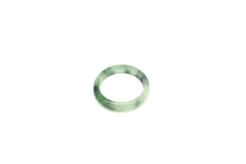 Ring in Green Jade - Size 9 - White and Green spotted 1