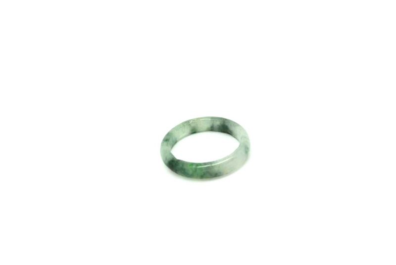 Ring in Green Jade - Size 9 - White and Green spotted 2