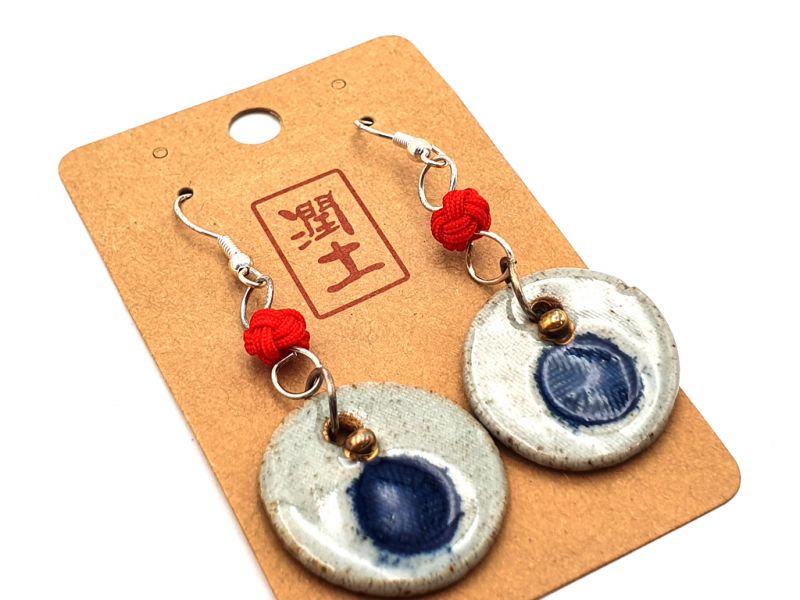 Road to India Ceramic Earrings Blue 4