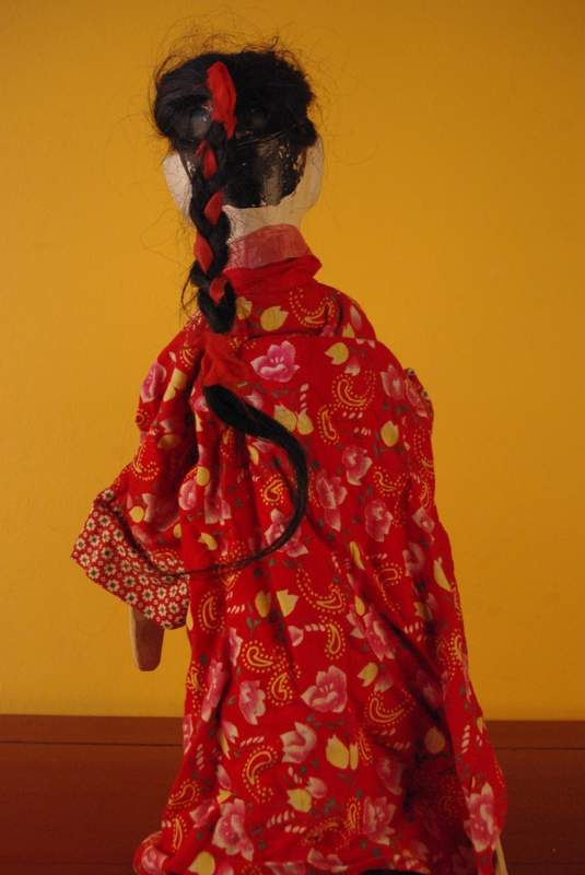 Rojo chino viejo y blanco Títeres 5