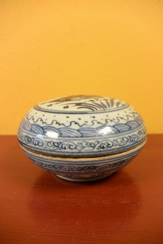 Round Porzellan-Box Fisch 3