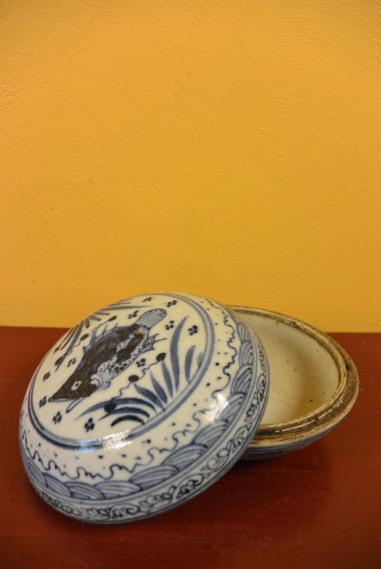 Round Porzellan-Box Fisch 5