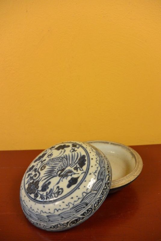 Round Porzellan-Box Vogel 5