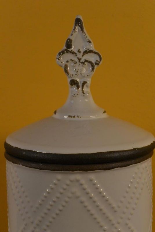 Rund chinesische Vase Modernes Porzellan 2 Stockwerke Weiß Blau 2
