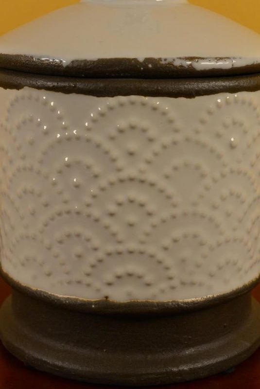 Rund chinesische Vase Modernes Porzellan Weiß 3