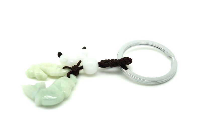 Schlüsselanhänger aus Jade - Fisch 2