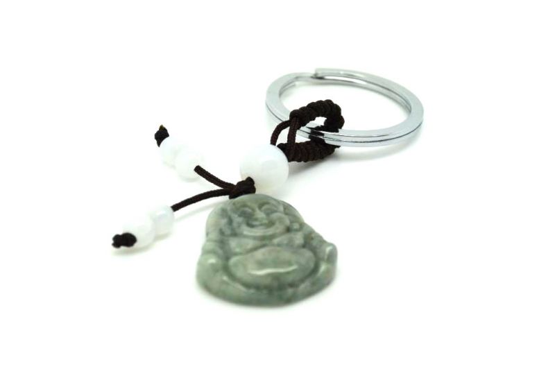 Schlüsselanhänger aus Jade Lachender Buddha 3