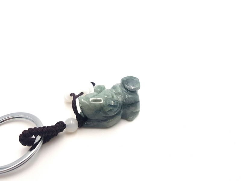 Schlüsselanhänger aus Jade - Wächterlöwe 2