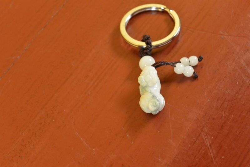 Schlüsselanhänger aus Jade Wächterlöwe 3