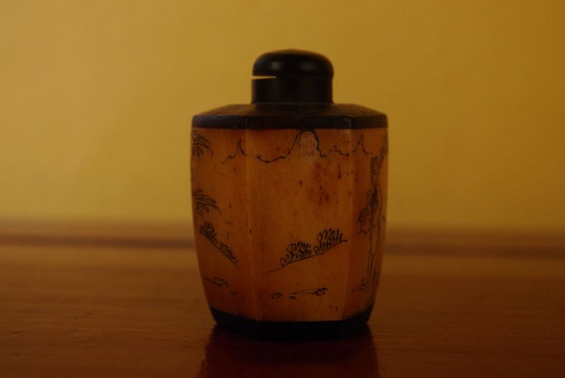 Schnupftabakflasche aus Knochen Berg 2