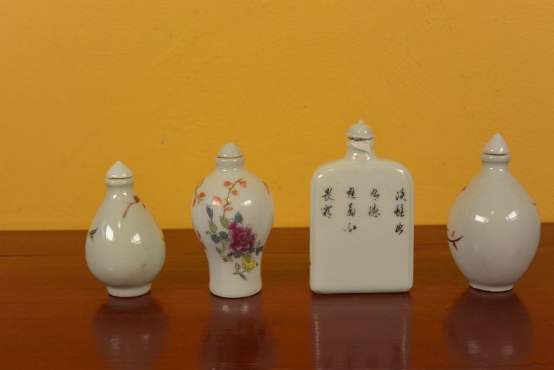 Schnupftabakflasche Blumen und Vögel 1 4