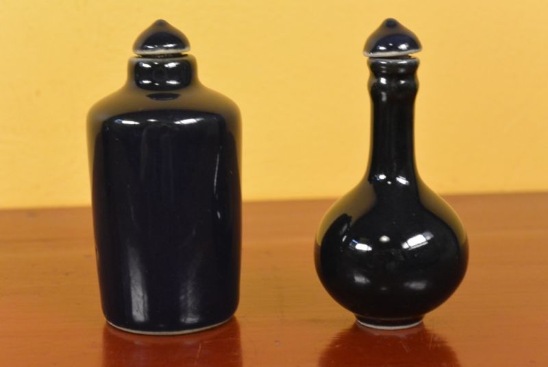 Schnupftabakflasche Chinesische blau 3