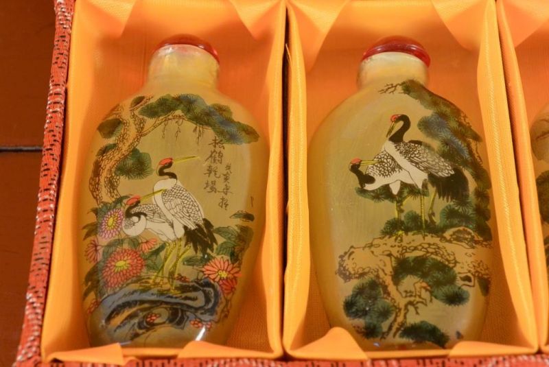 Schnupftabakflasche Kranich 3