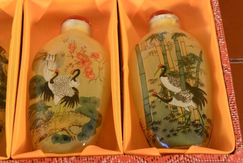Schnupftabakflasche Kranich 4