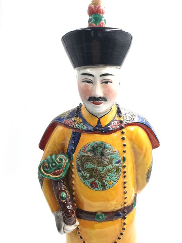 Sehr Groß Porzellan Statuen - Qing MandarinSehr Groß Porzellan Statuen - Qing Mandarin - Stehen 2